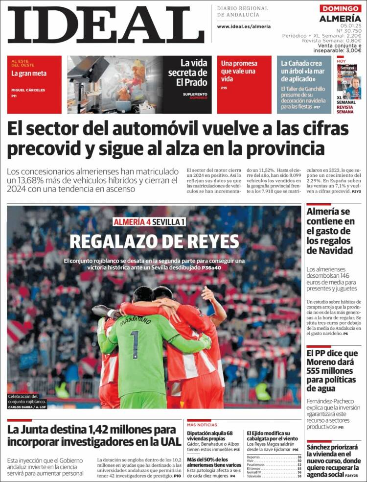 Portada de Ideal Almeria (España)