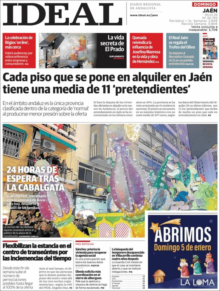 Portada de El Ideal de Jaén (España)