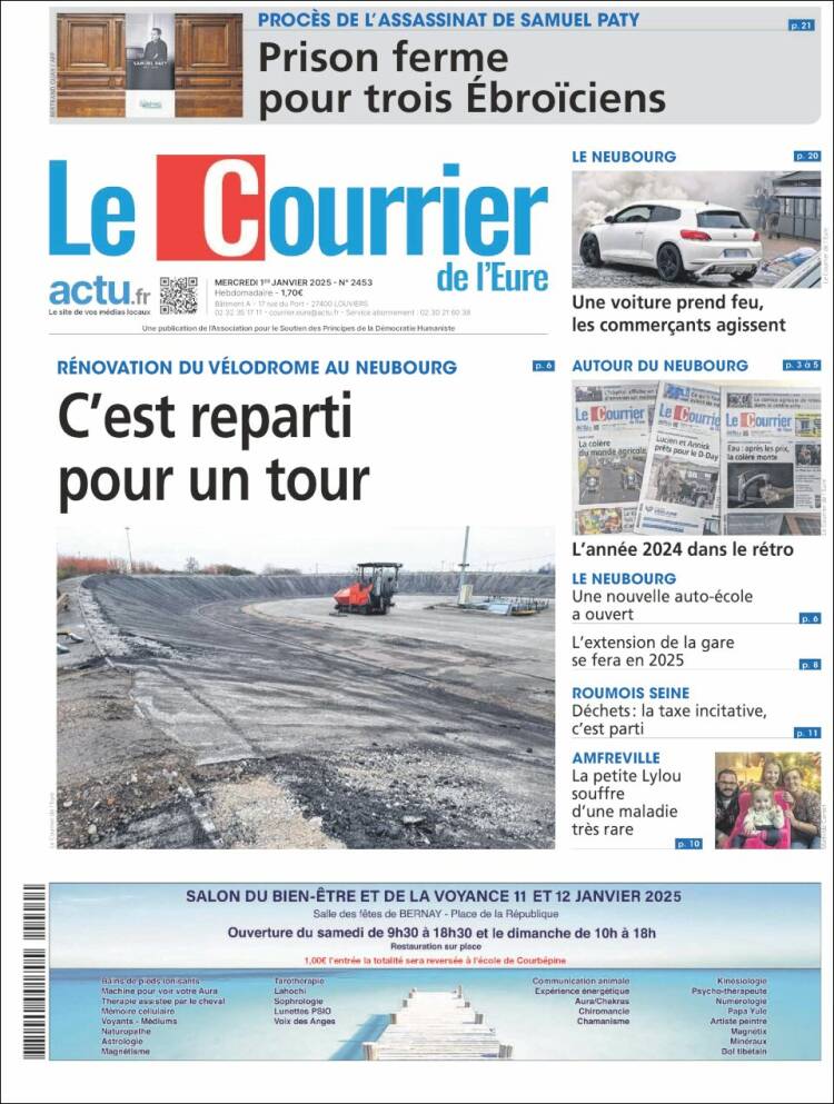 Portada de Le Courrier de l'Ouest (Francia)