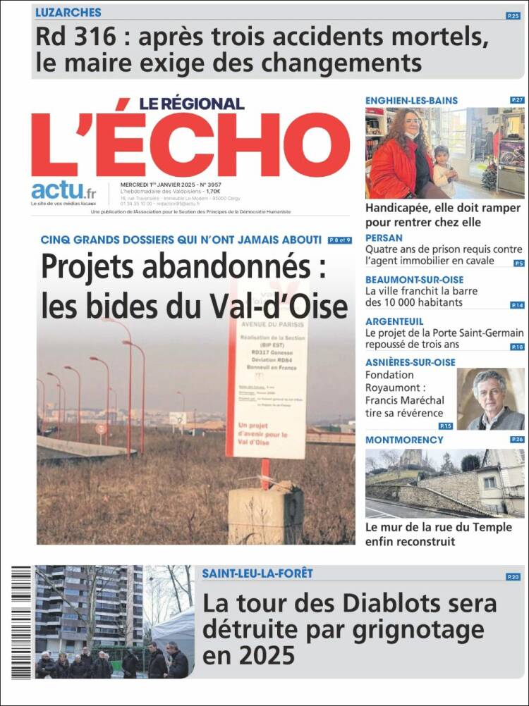 Portada de L'Echo de la Haute-Vienne (Francia)