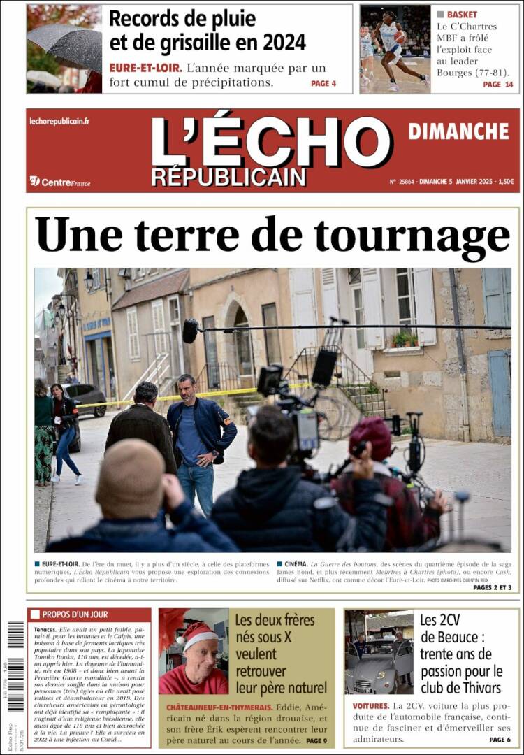 Portada de L'Echo Républicain (Francia)