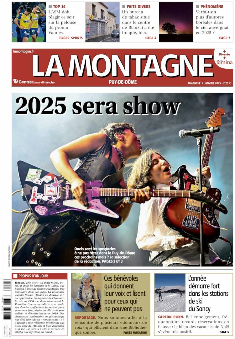 Portada de La Montagne (Francia)