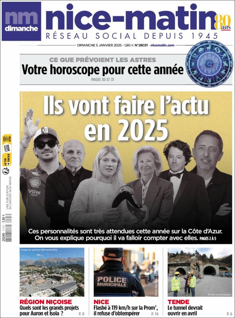 Portada de Nice-Matin (Francia)