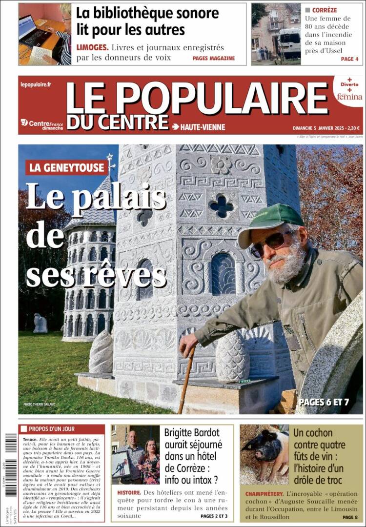 Portada de Le Populaire du Centre (Francia)