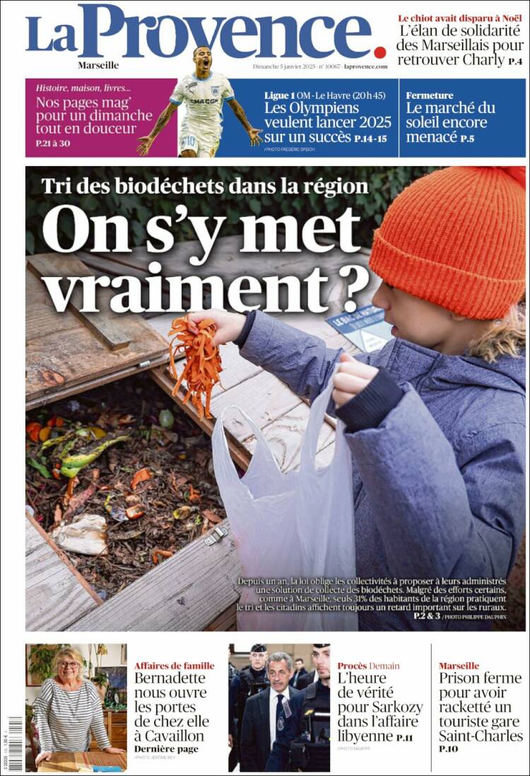 Portada de La Provence (Francia)