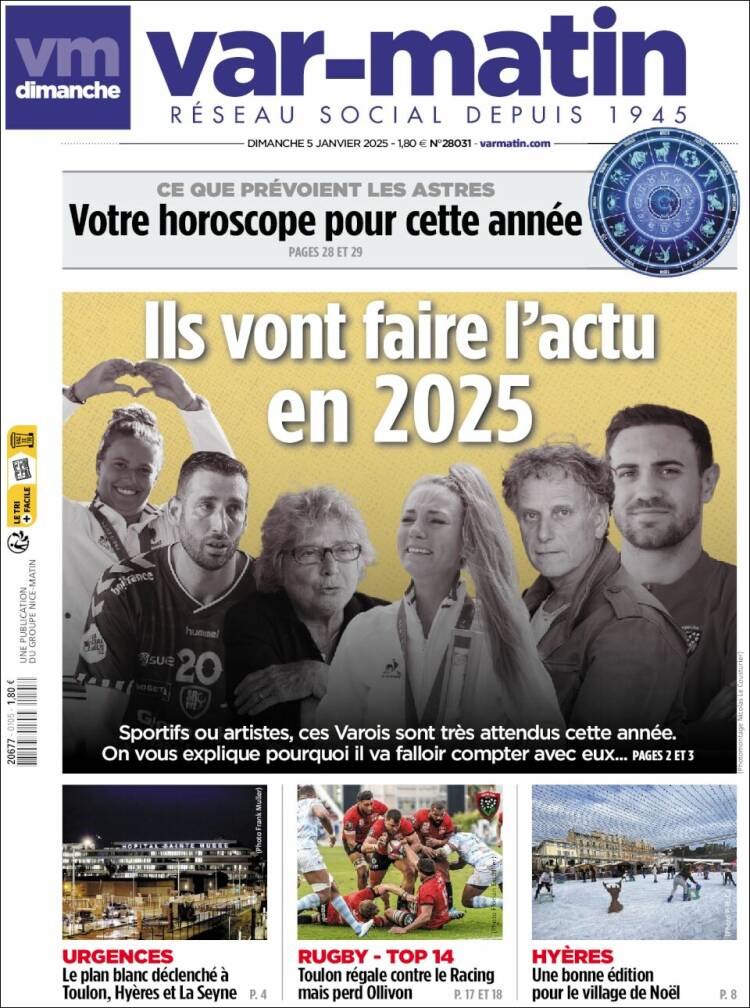 Portada de Var-Matin (Francia)