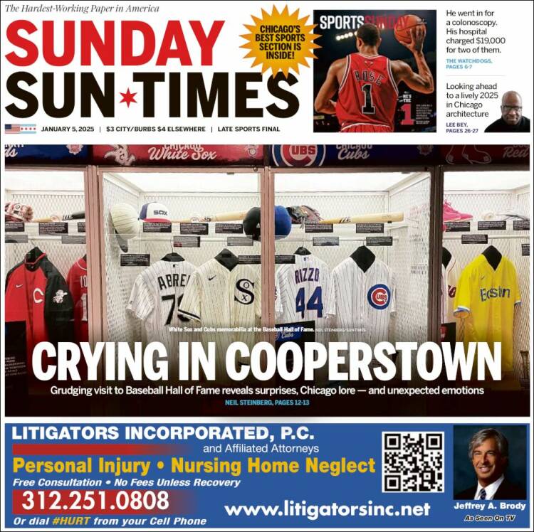 Portada de Chicago Sun-Times (USA)