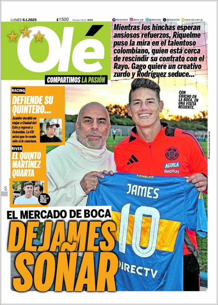 Portada de Olé (Argentina)