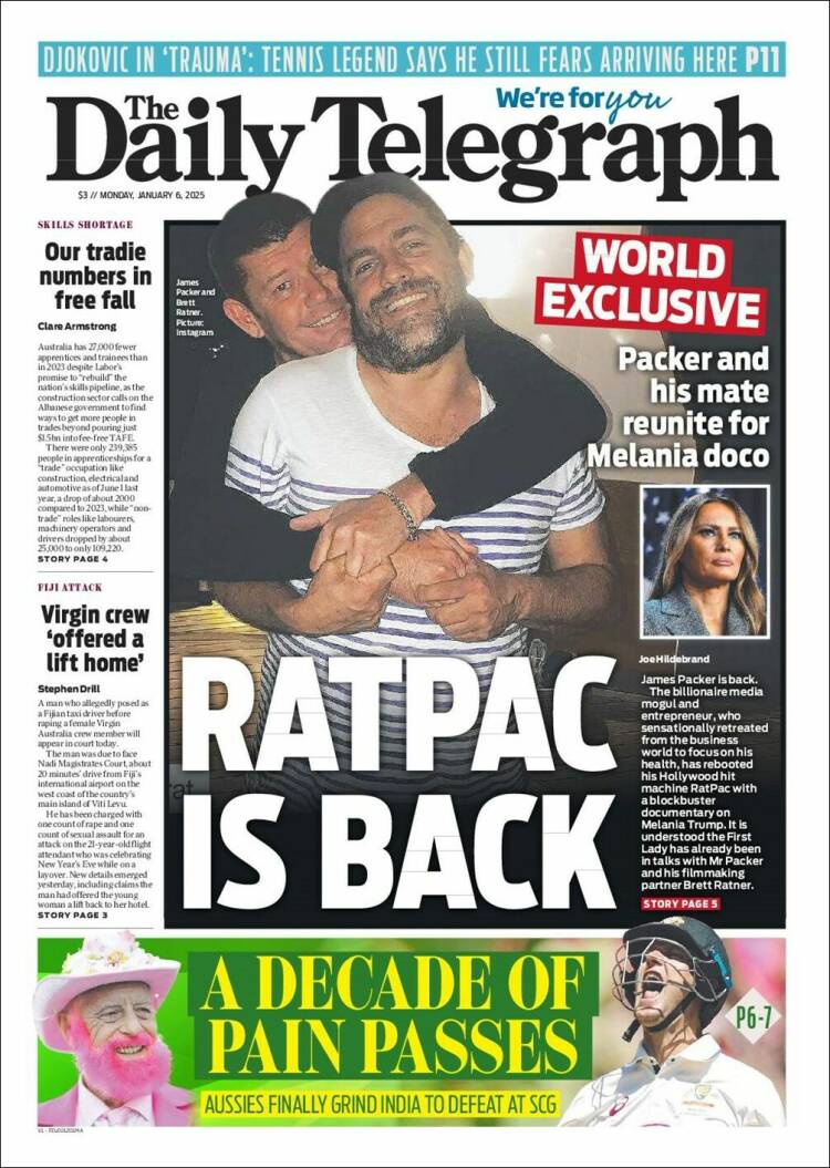 Portada de The Daily Telegraph (Australia)