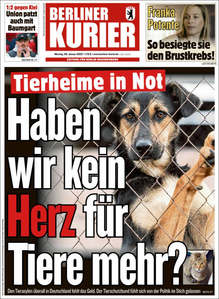 Portada de Berliner Kurier - Startseite BK (Alemania)