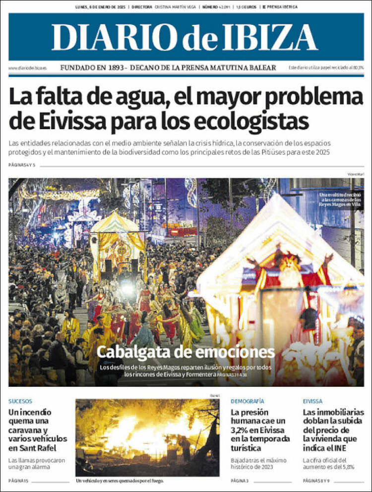 Portada de Diario de Ibiza (España)