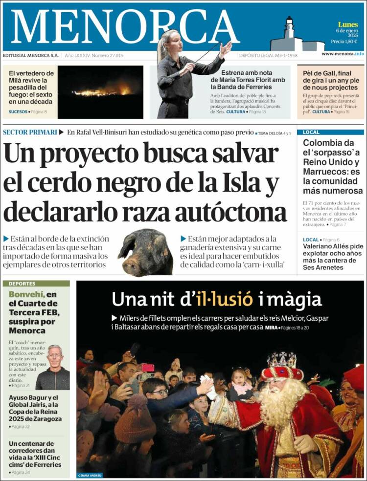 Portada de Menorca - Diario Insular (España)