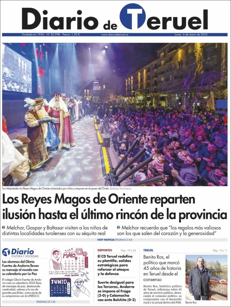 Portada de Diario de Teruel (Spain)