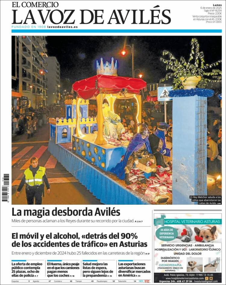 Portada de El Comercio - Avilés (Spain)