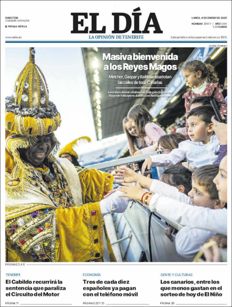 Portada de El Día (España)