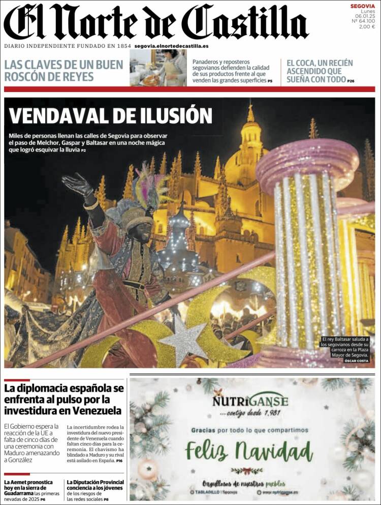 Portada de Norte de Castilla - Segovia (España)