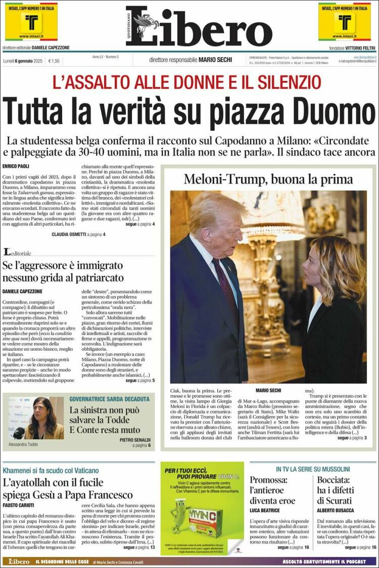 Portada de Libero (Italie)