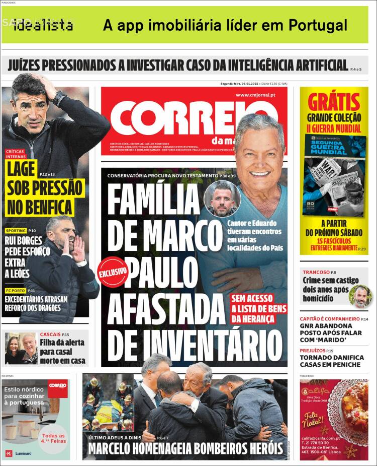 Portada de Correio da Manhã (Portugal)