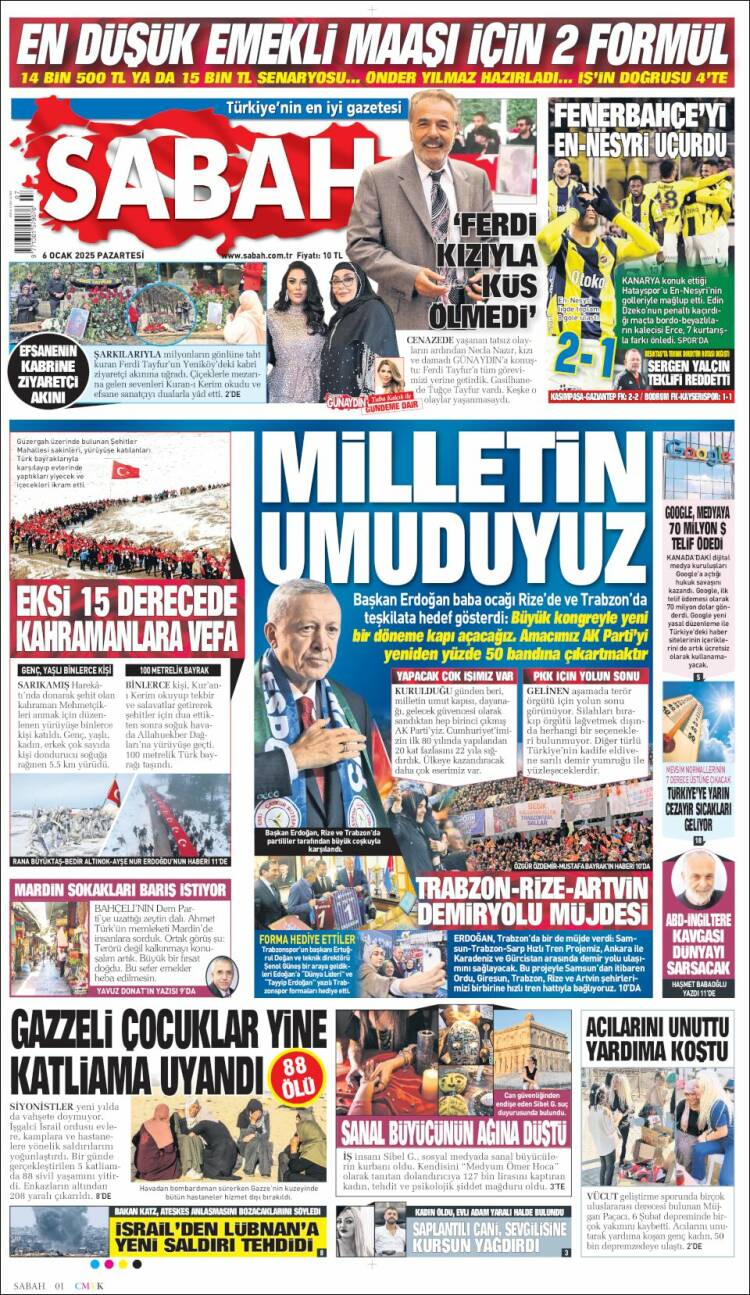 Portada de Sabah (Turqu&iacute;a)