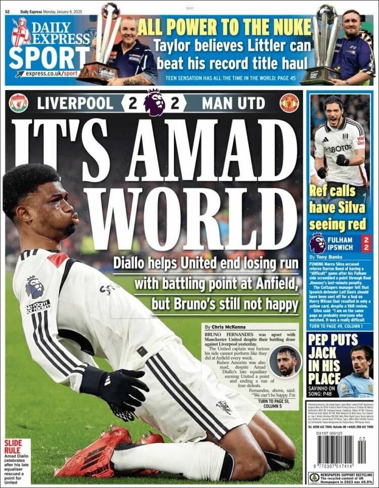 Portada de Express Sport (Reino Unido)