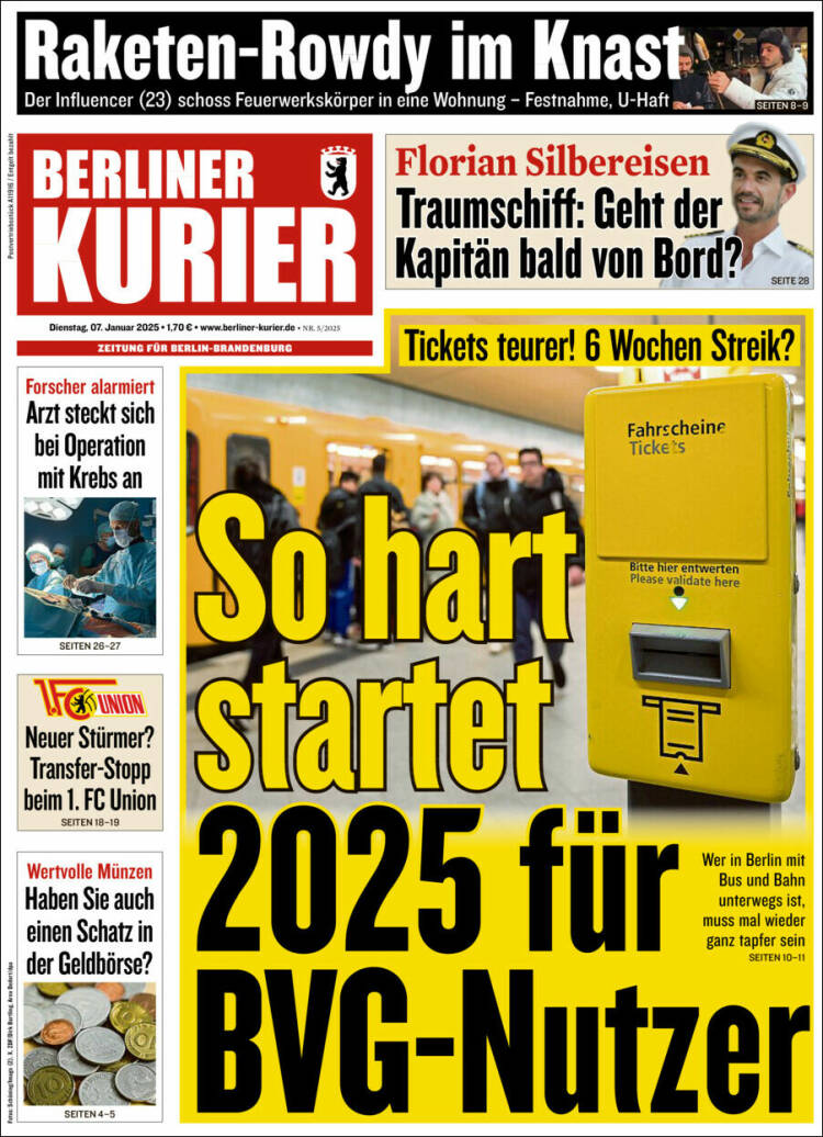 Portada de Berliner Kurier - Startseite BK (Alemania)