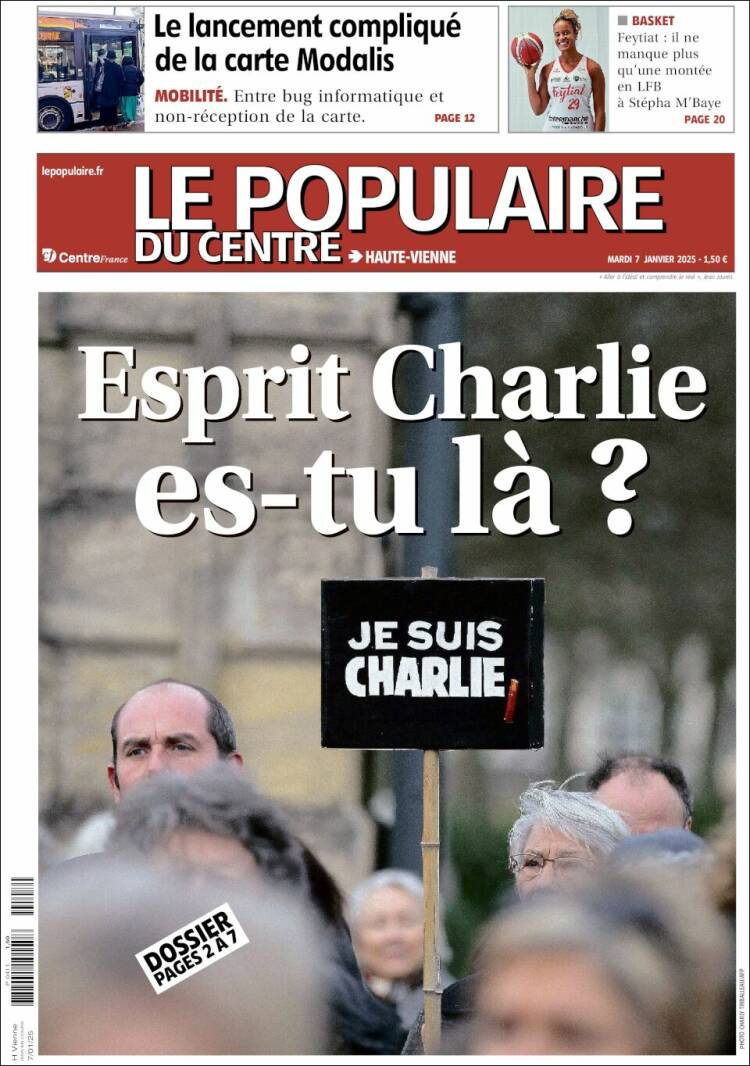 Portada de Le Populaire du Centre (Francia)