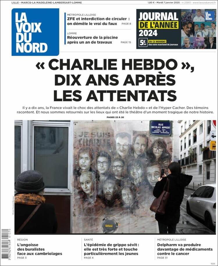 Portada de La Voix du Nord (France)