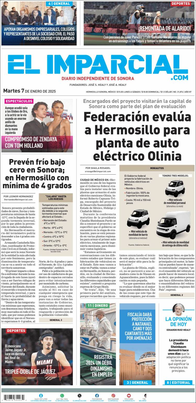 Portada de El Imparcial (México)