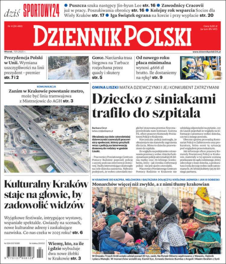 Portada de Dziennik (Polonia)