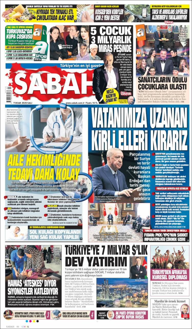 Portada de Sabah (Turqu&iacute;a)