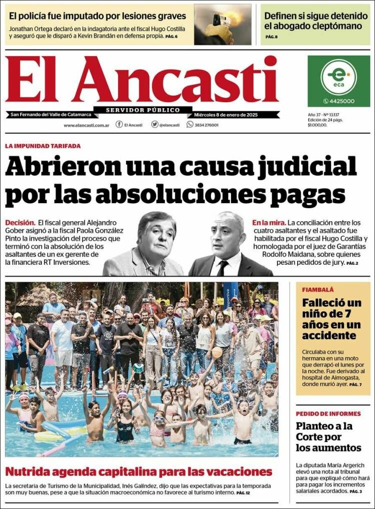 Portada de El Ancasti (Argentina)