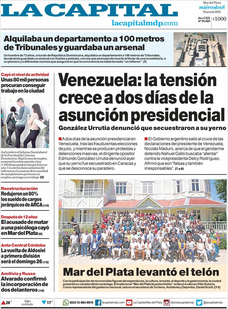 Portada de Diario La Capital - Mar del Plata (Argentina)