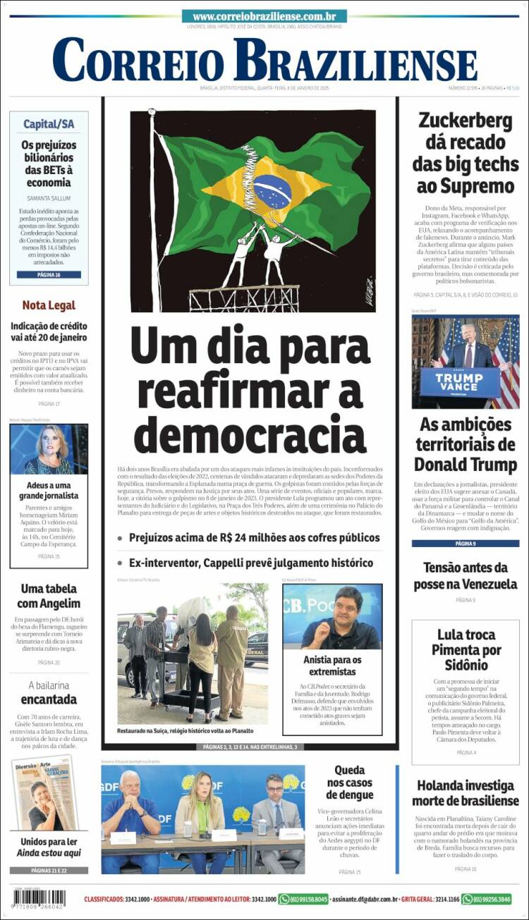 Portada de Correio Braziliense (Brasil)
