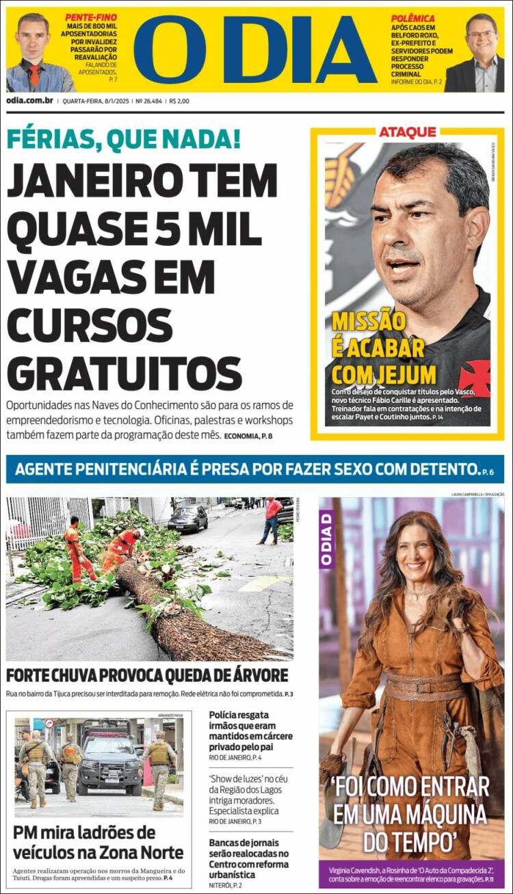 Portada de O Dia (Brasil)