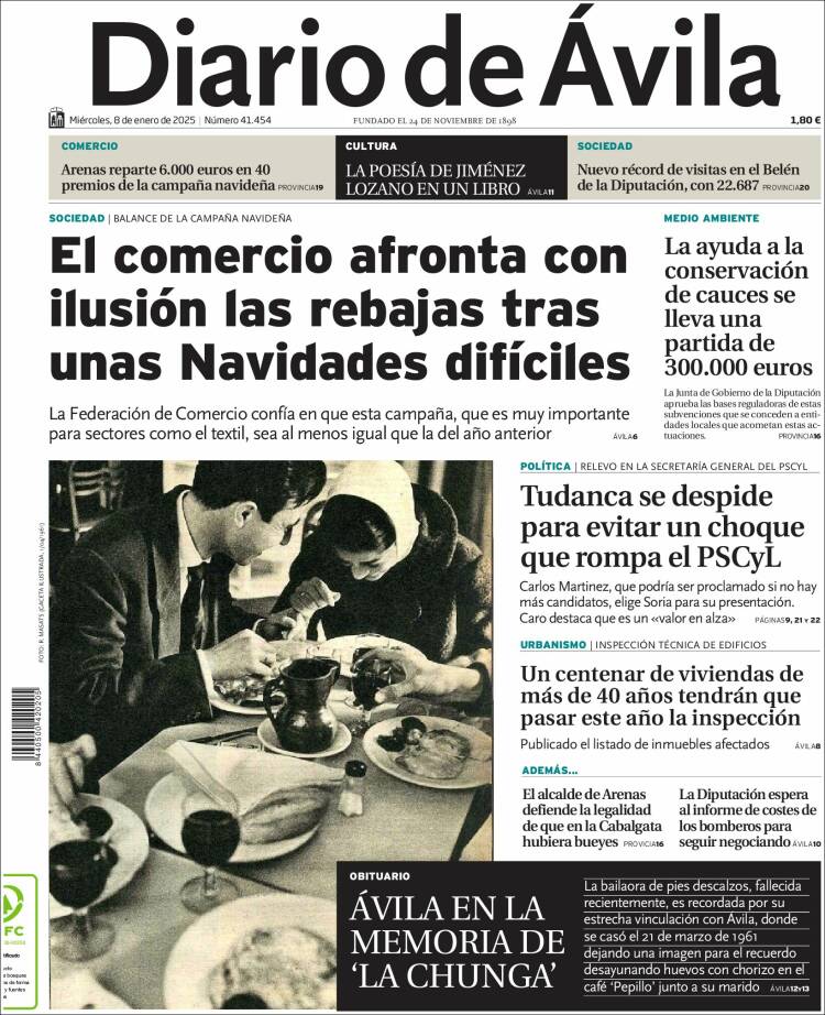 Portada de Diario de Ávila (España)