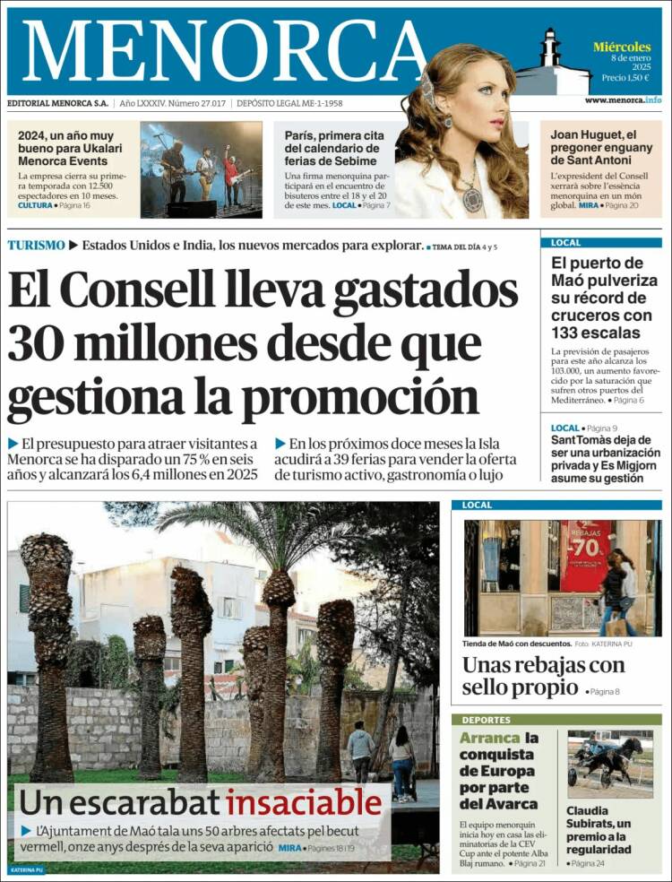 Portada de Menorca - Diario Insular (España)