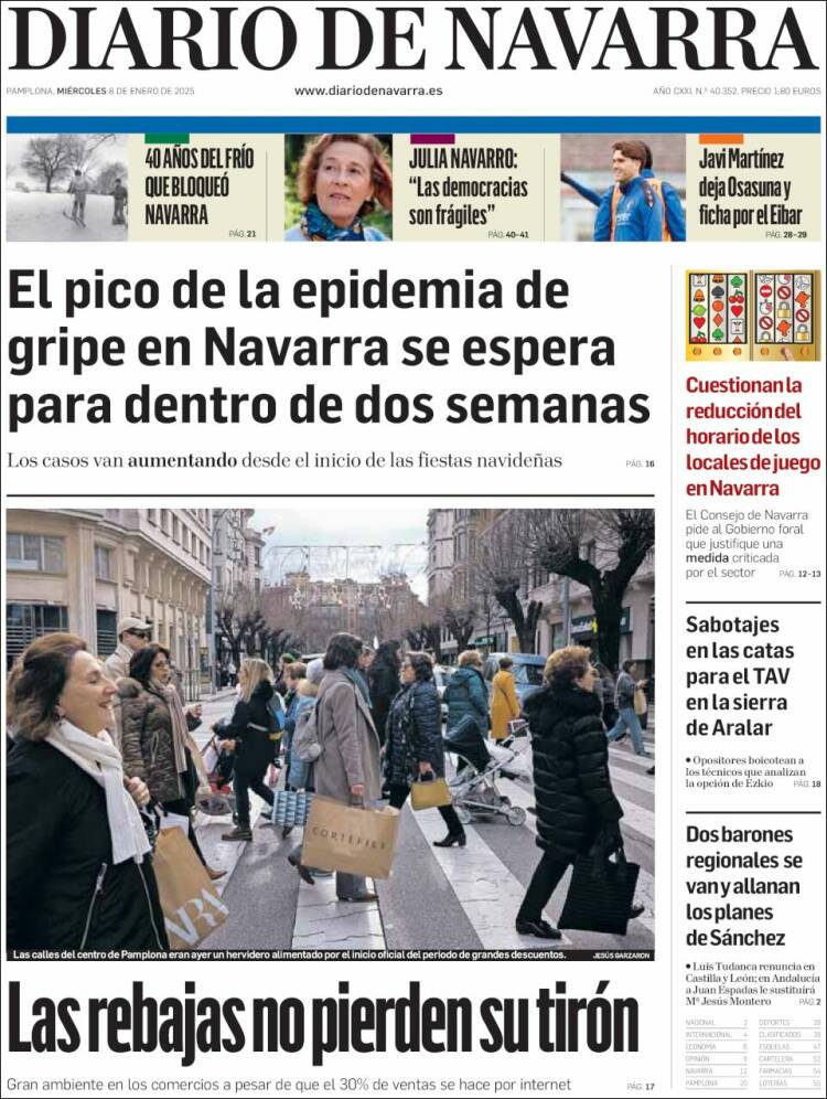 Portada de Diario de Navarra (España)