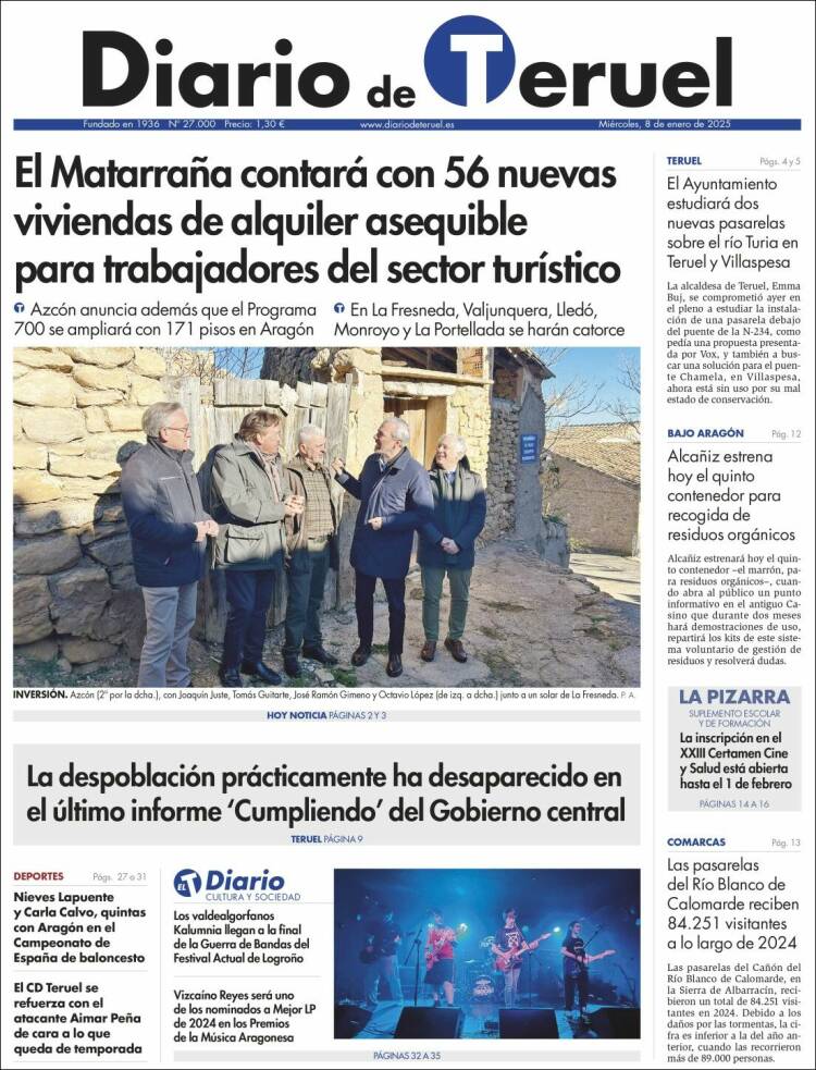Portada de Diario de Teruel (España)