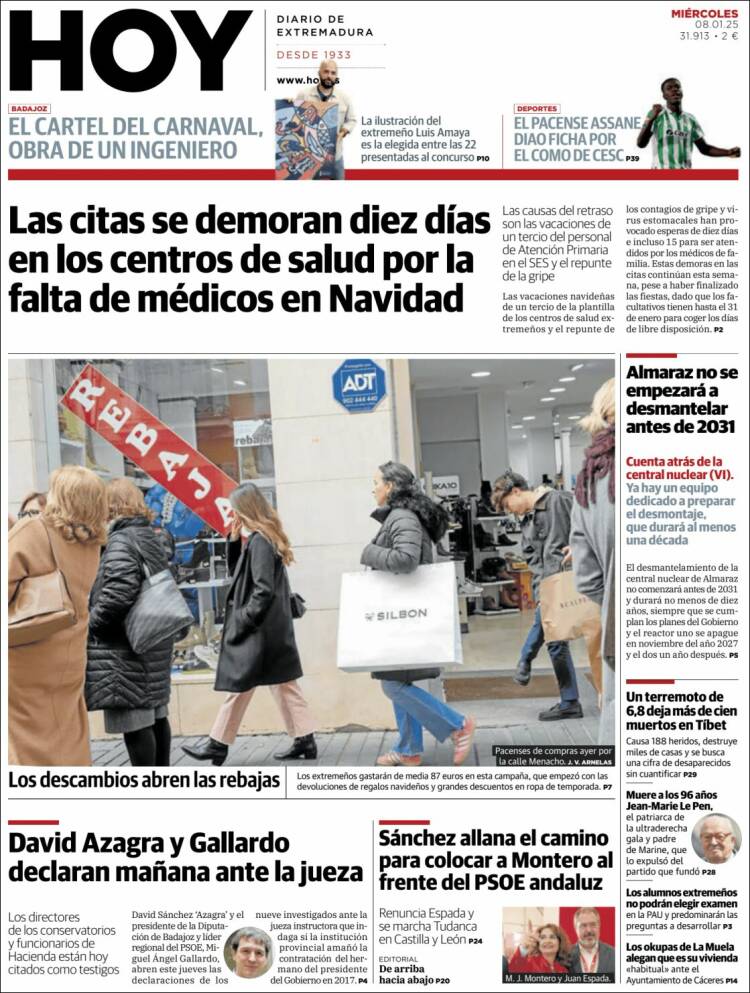 Portada de Hoy - Caceres (España)