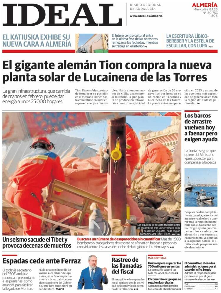Portada de Ideal Almeria (España)