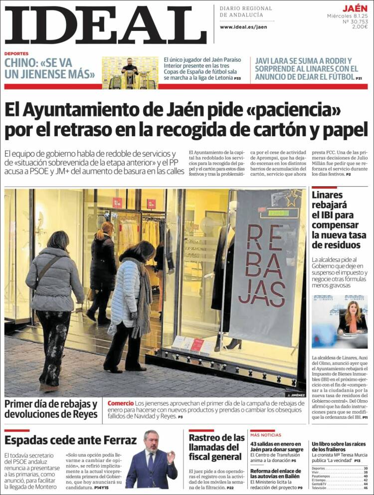Portada de El Ideal de Jaén (España)