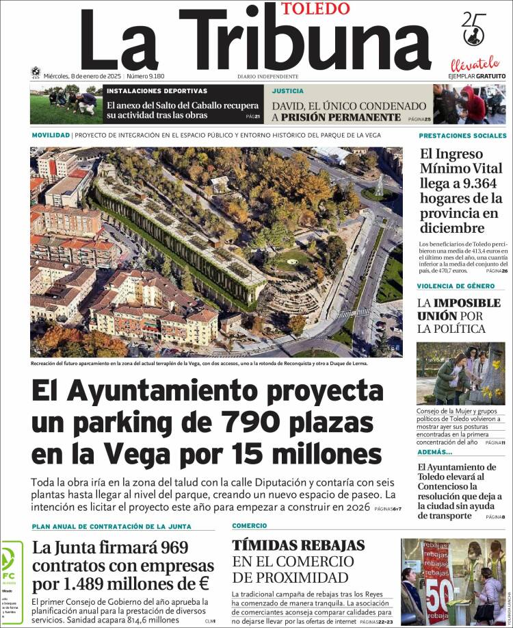 Portada de La Tribuna de Toledo (España)