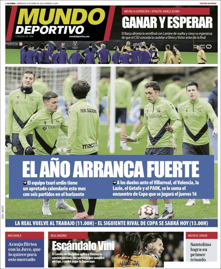 Portada de Mundo Deportivo Gipuzkoa (España)