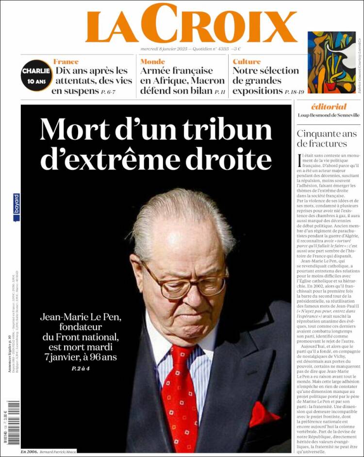 Portada de La Croix (Francia)