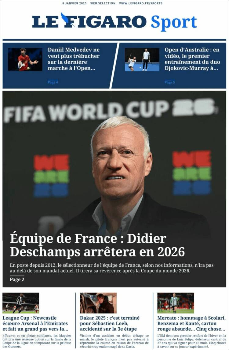 Portada de Le Figaro Sport (Francia)