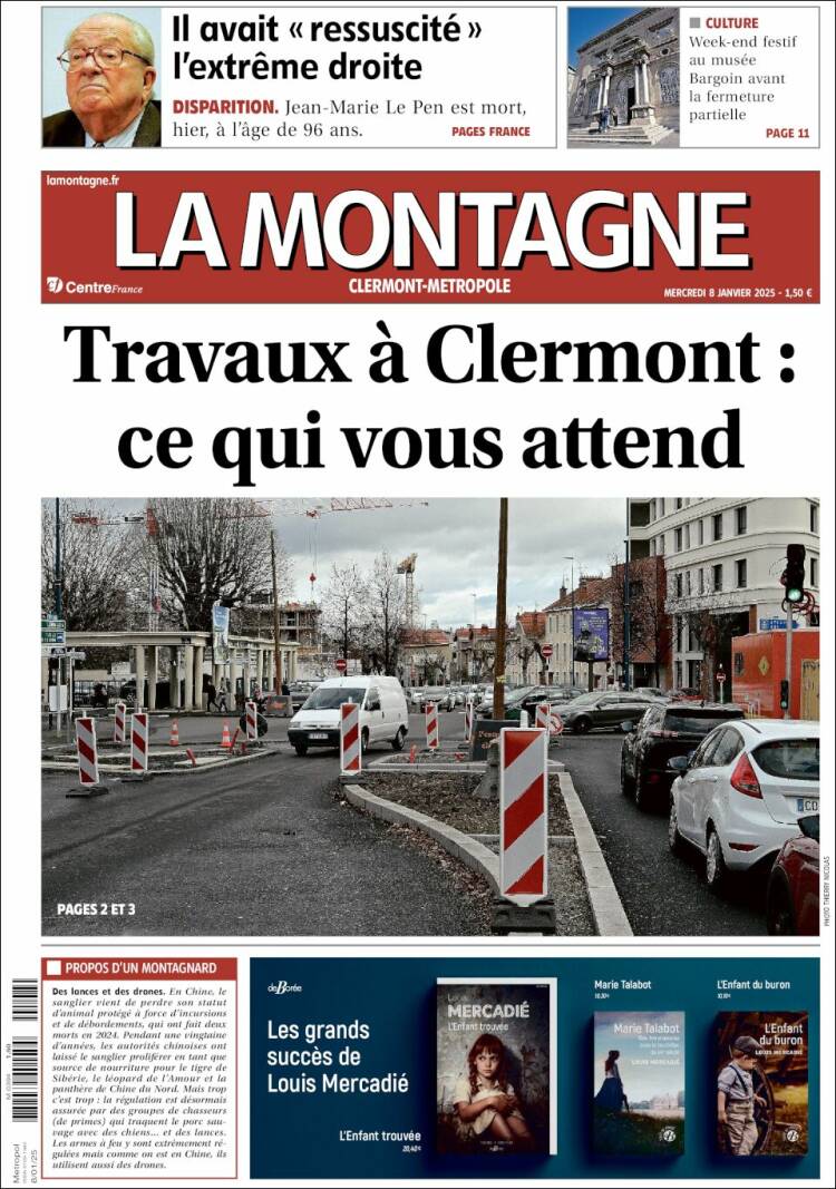 Portada de La Montagne (Francia)