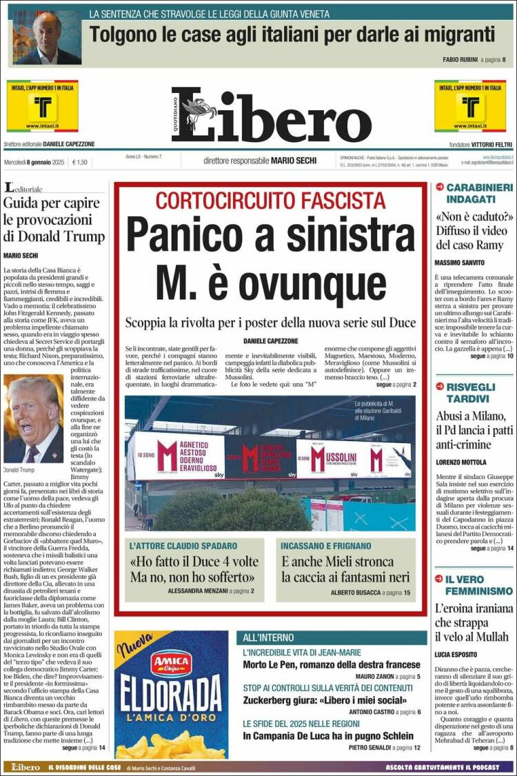 Portada de Libero (Italia)