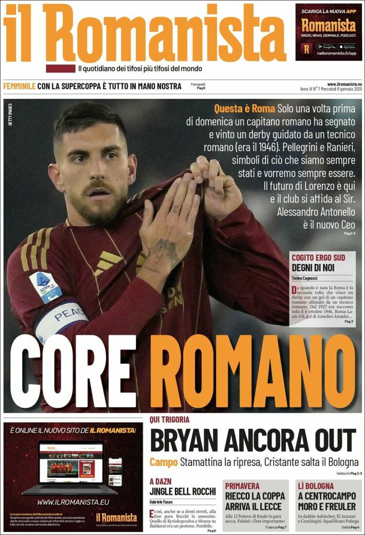 Portada de Romanista (Italia)