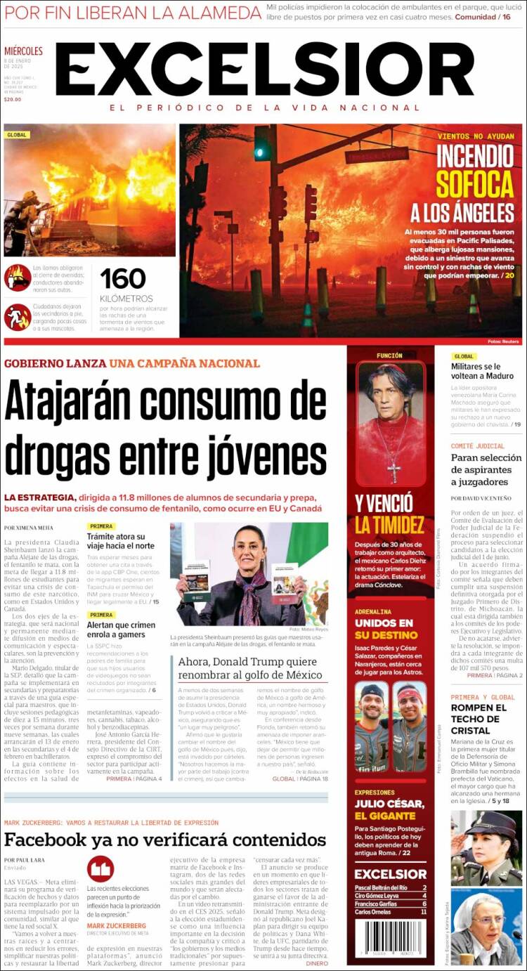 Portada de Excelsior (México)