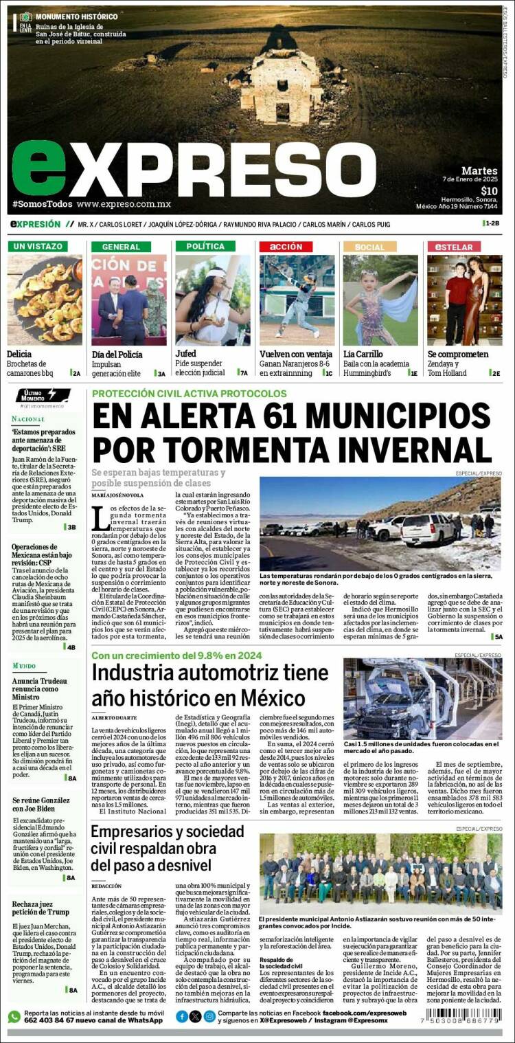 Portada de Expreso (México)